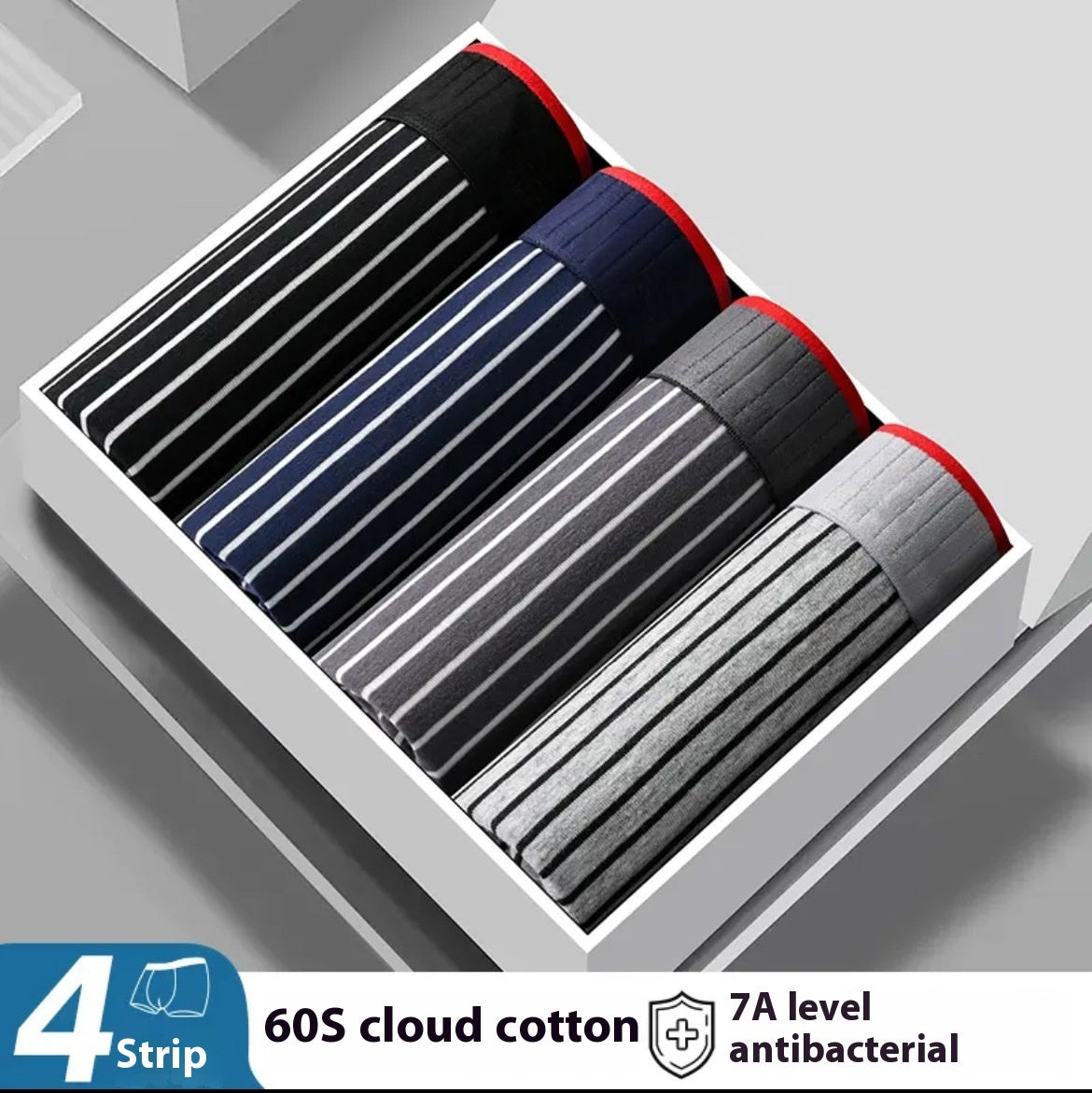 Men's four-pack boxer briefs