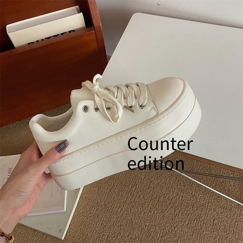 White platform sneakers