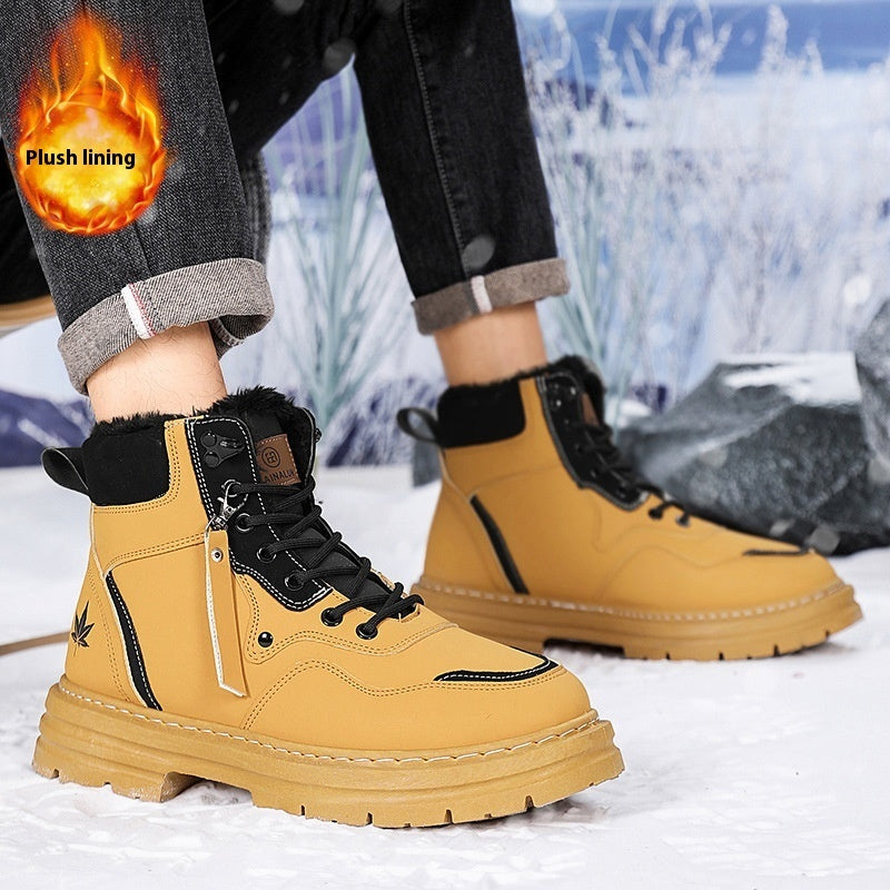 Men's Snow Boots Fleece-lined Warm
