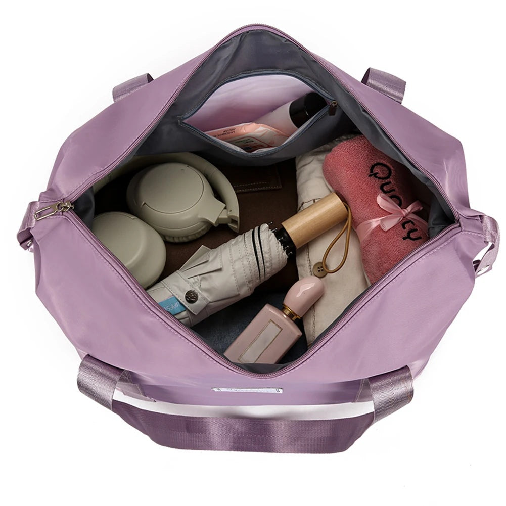 Folding Luggage Bag Expandable Rolling duffle pack With Wheel Large Capacity