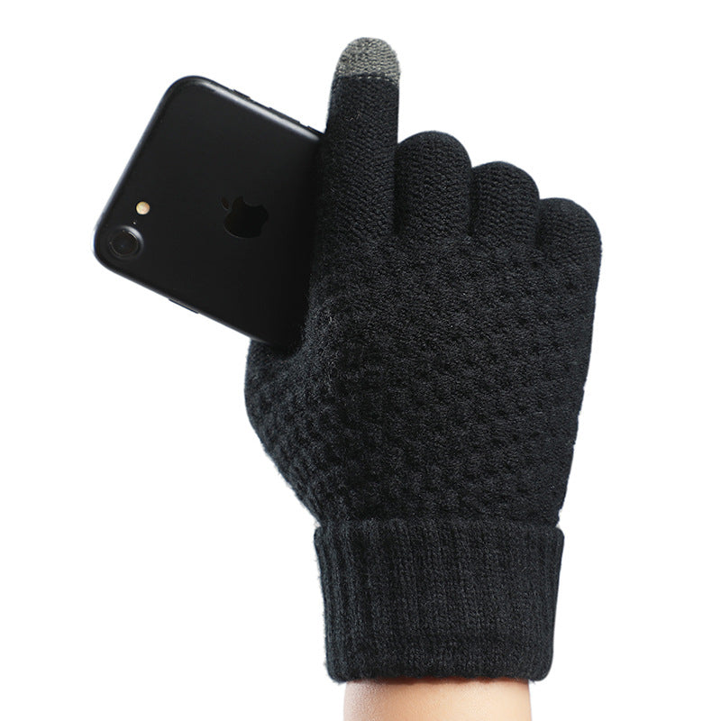 Men's and Women's gloves Cashmere-like Thickened Warm