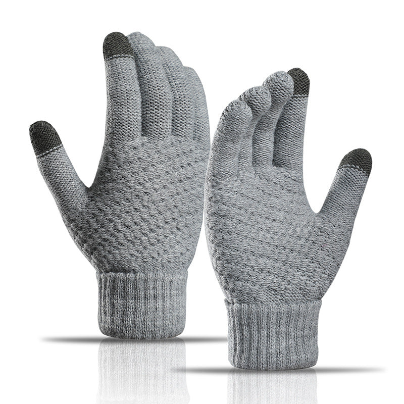 Men's and Women's gloves Cashmere-like Thickened Warm