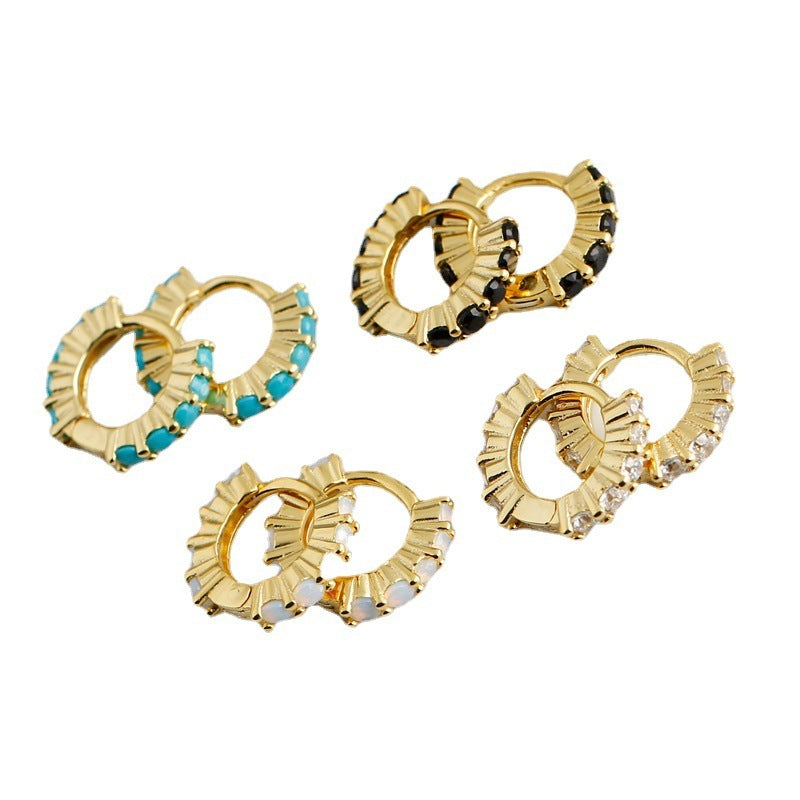 S925 sterling silver hoop earrings