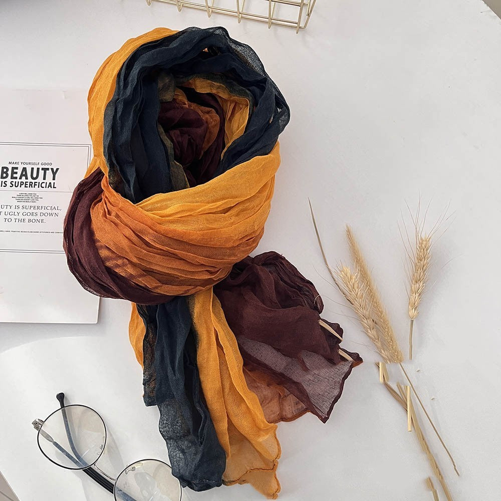 Men's And Women's Color Long Strip Cotton And Linen Feel