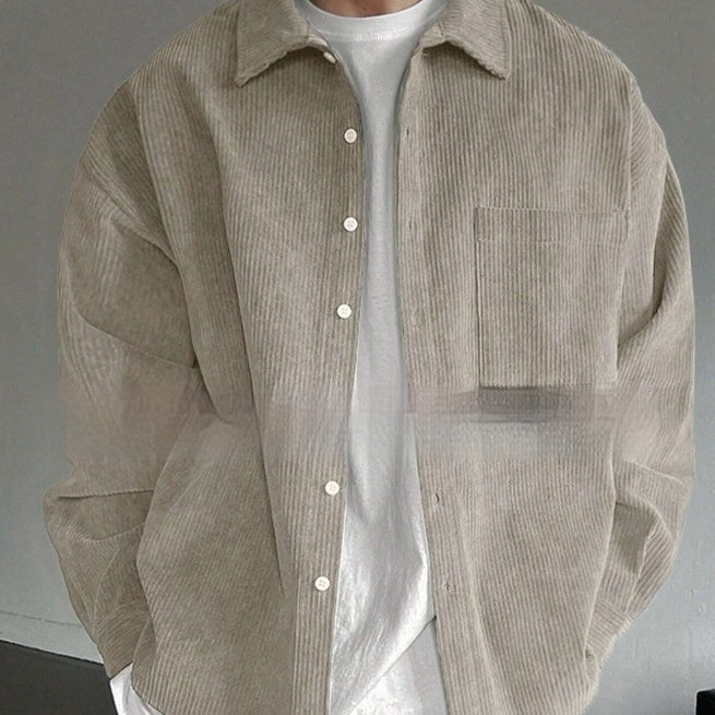 Men's casual corduroy shirt