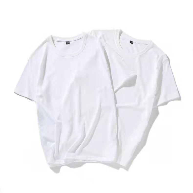 Casual Round Neck Plus Size Bottoming Shirt Men's Short Sleeve