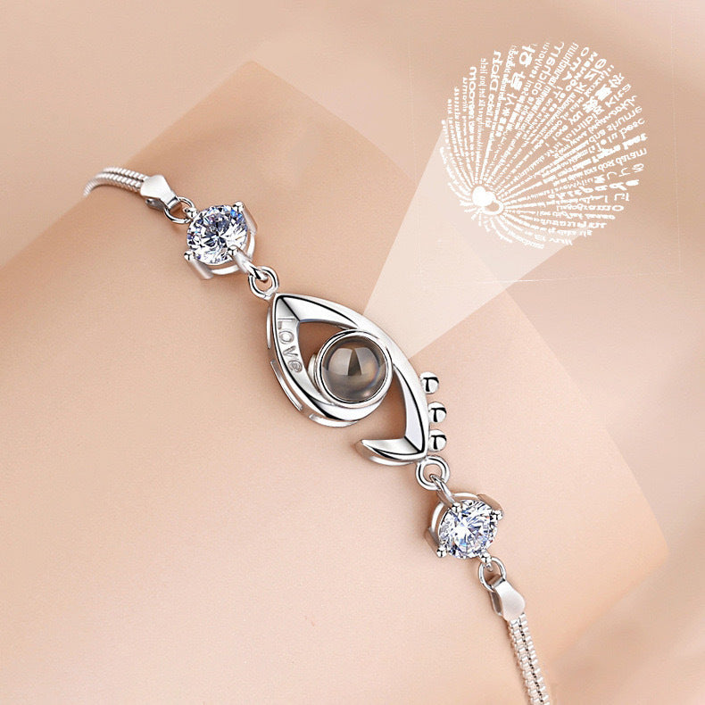 Women's S925 Silver Devil's Eye Projection Bracelet