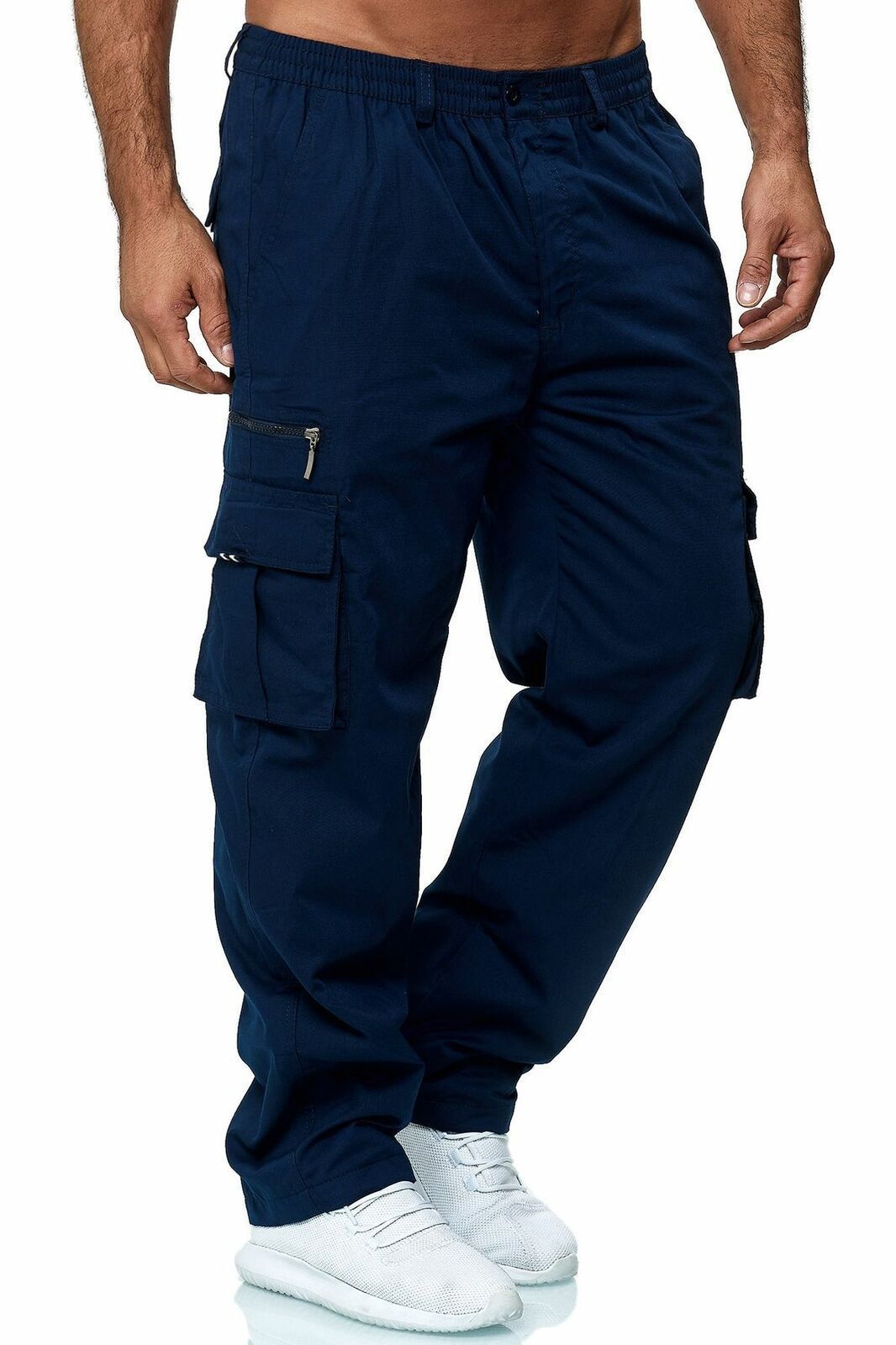Men's Casual Loose Straight Cargo Pants