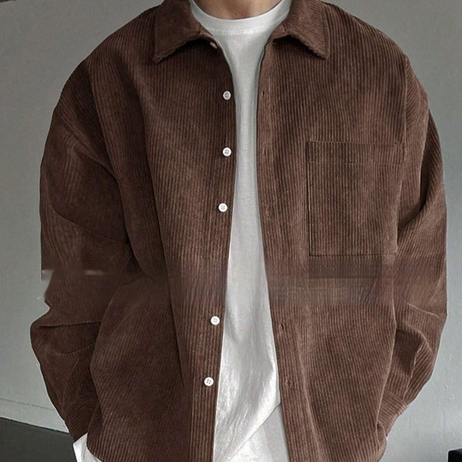 Men's casual corduroy shirt