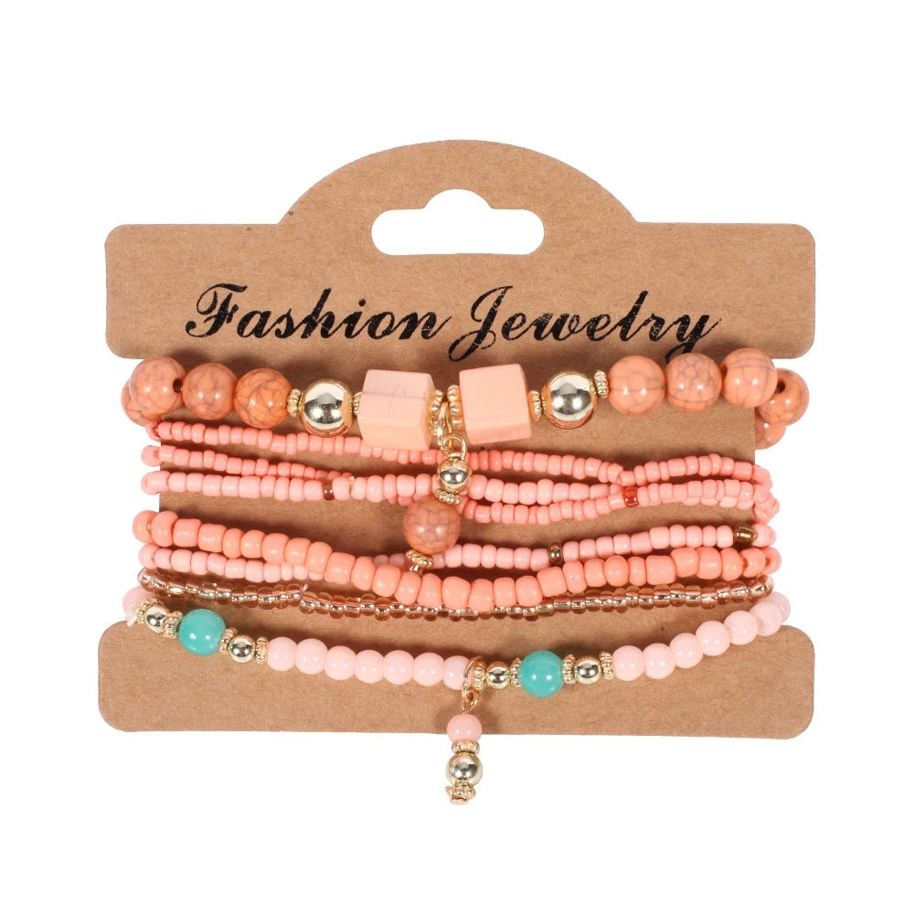 Women's Handmade Bohemian Beaded Bracelet Set