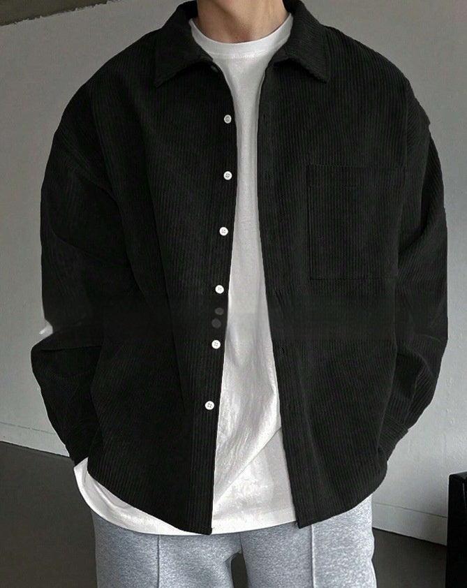 Men's casual corduroy shirt
