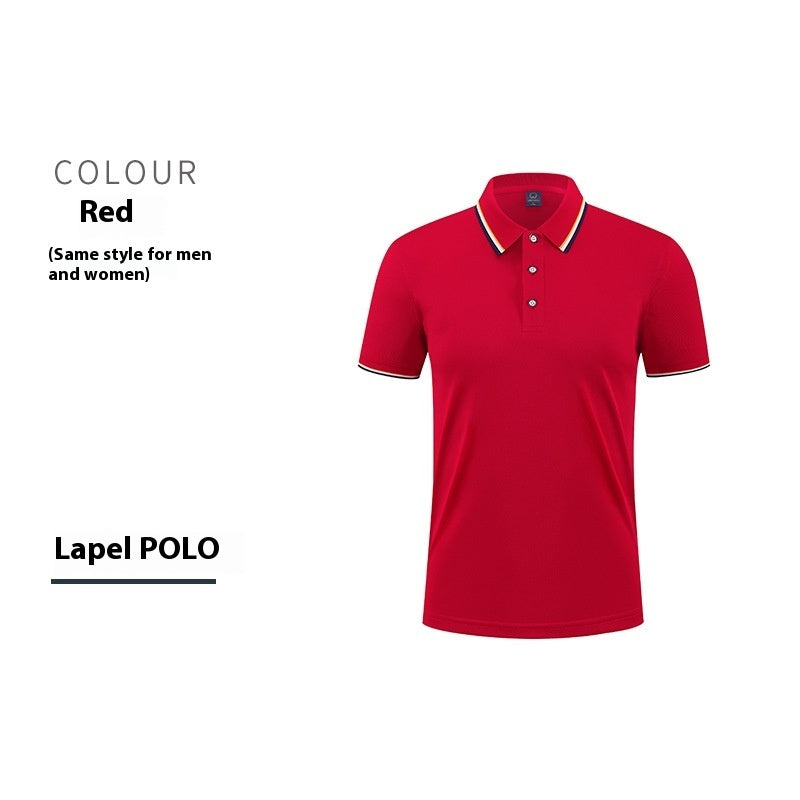 Short-sleeved cotton polo shirt
