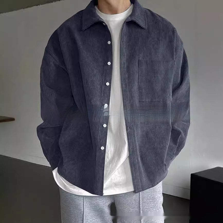 Men's casual corduroy shirt