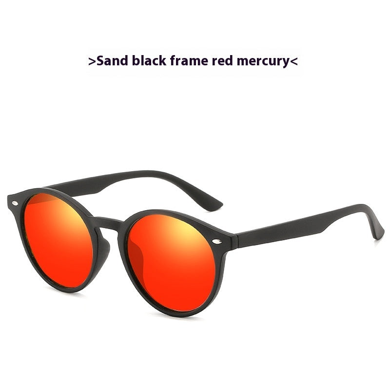 Unisex Retro Polarized Round Colorful Film Sunglasses