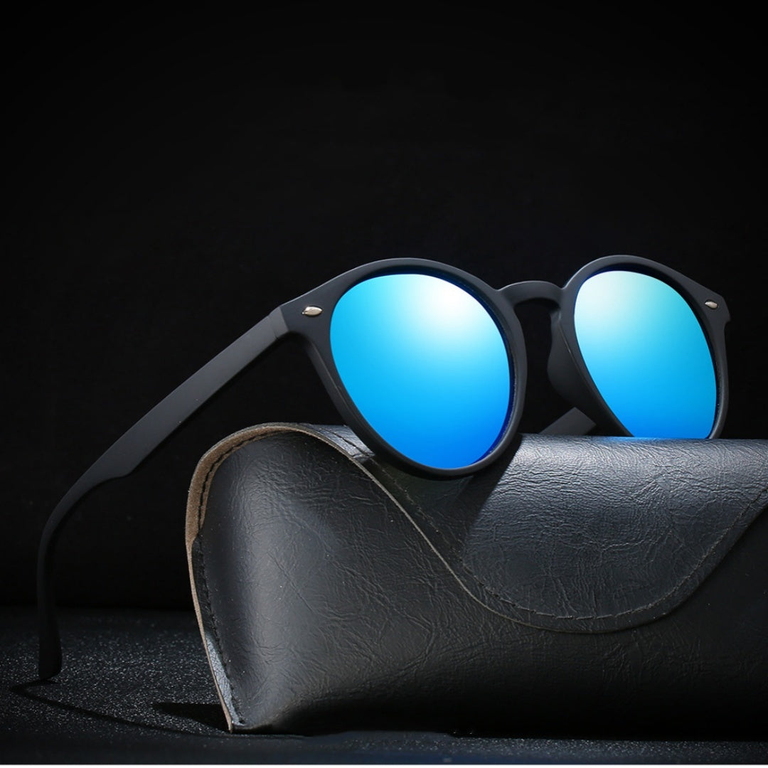 Unisex Retro Polarized Round Colorful Film Sunglasses