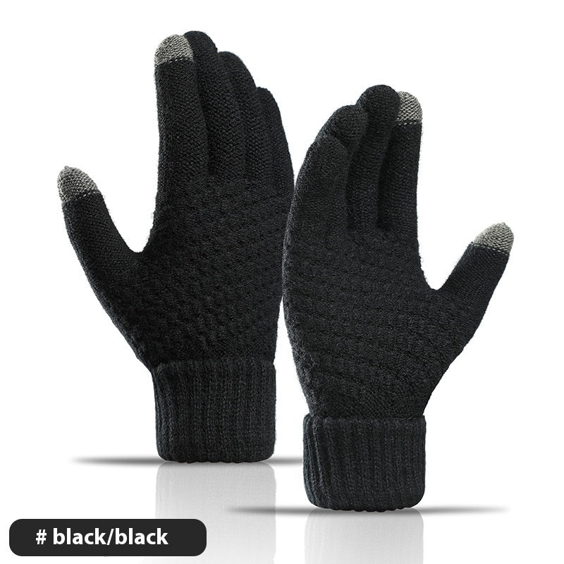 Men's and Women's gloves Cashmere-like Thickened Warm