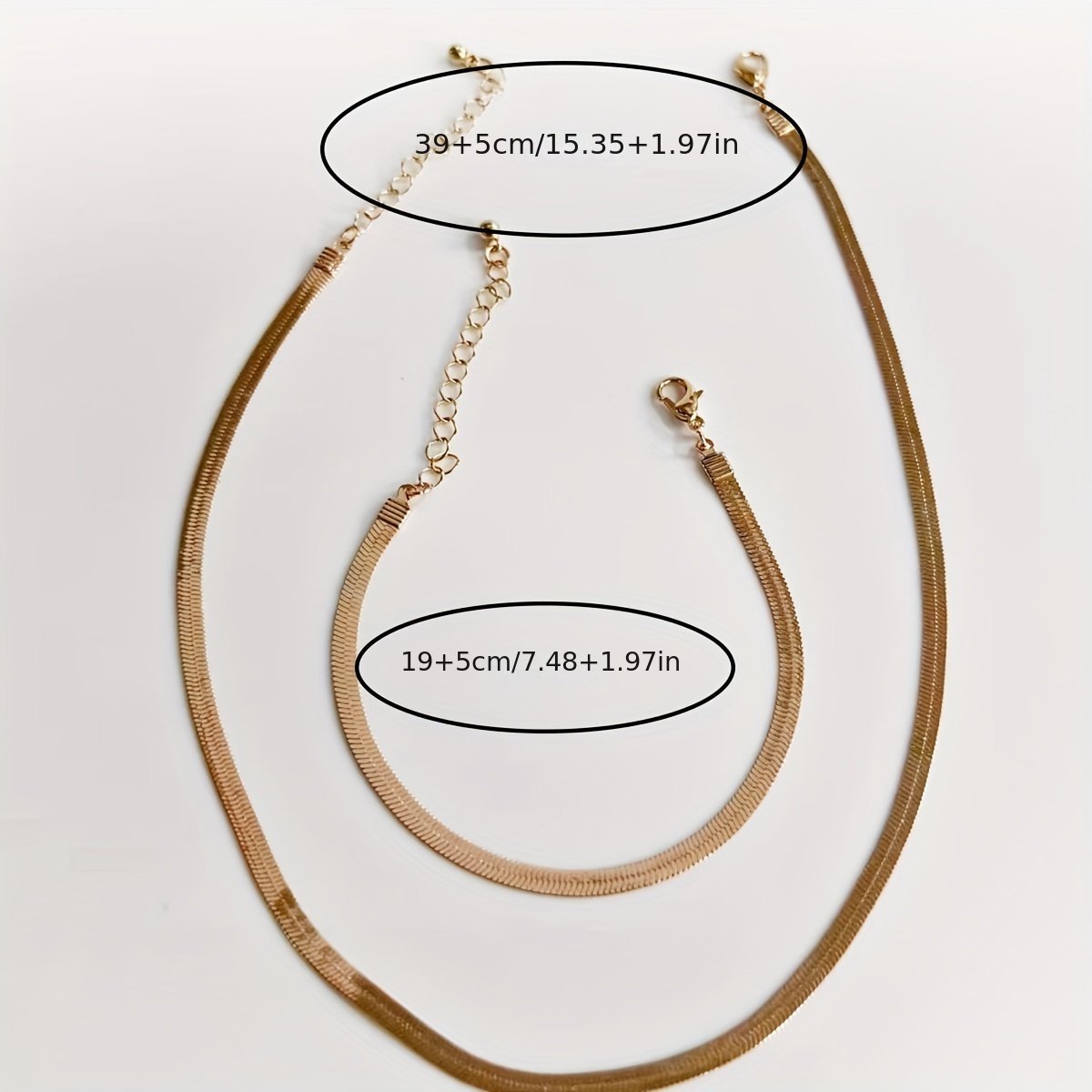 18-karat gold-plated necklace and bracelet set