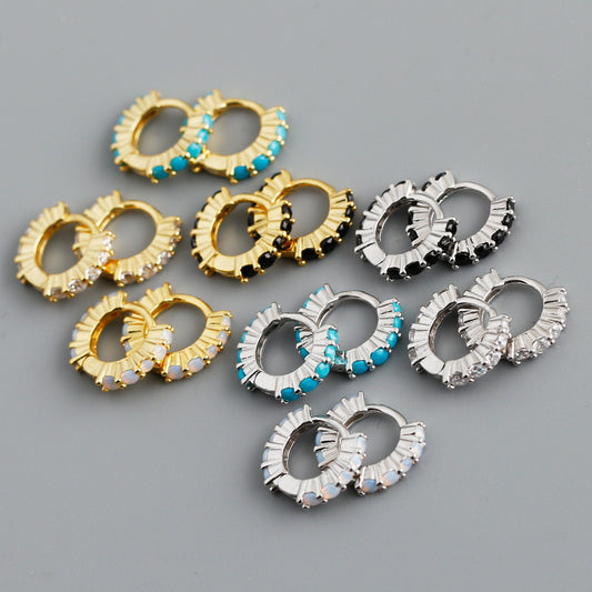 S925 sterling silver hoop earrings