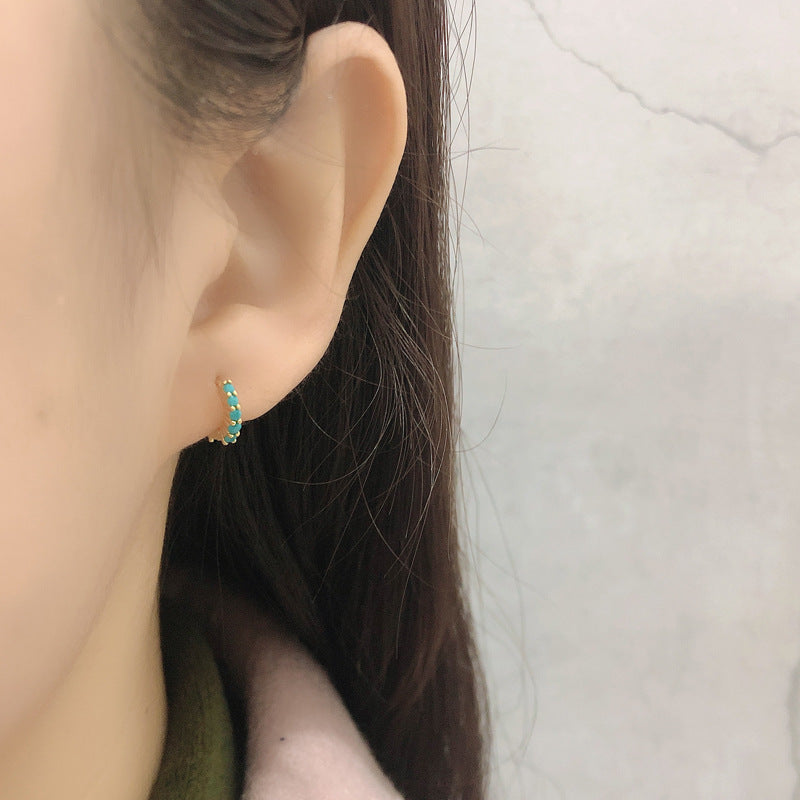 S925 sterling silver hoop earrings