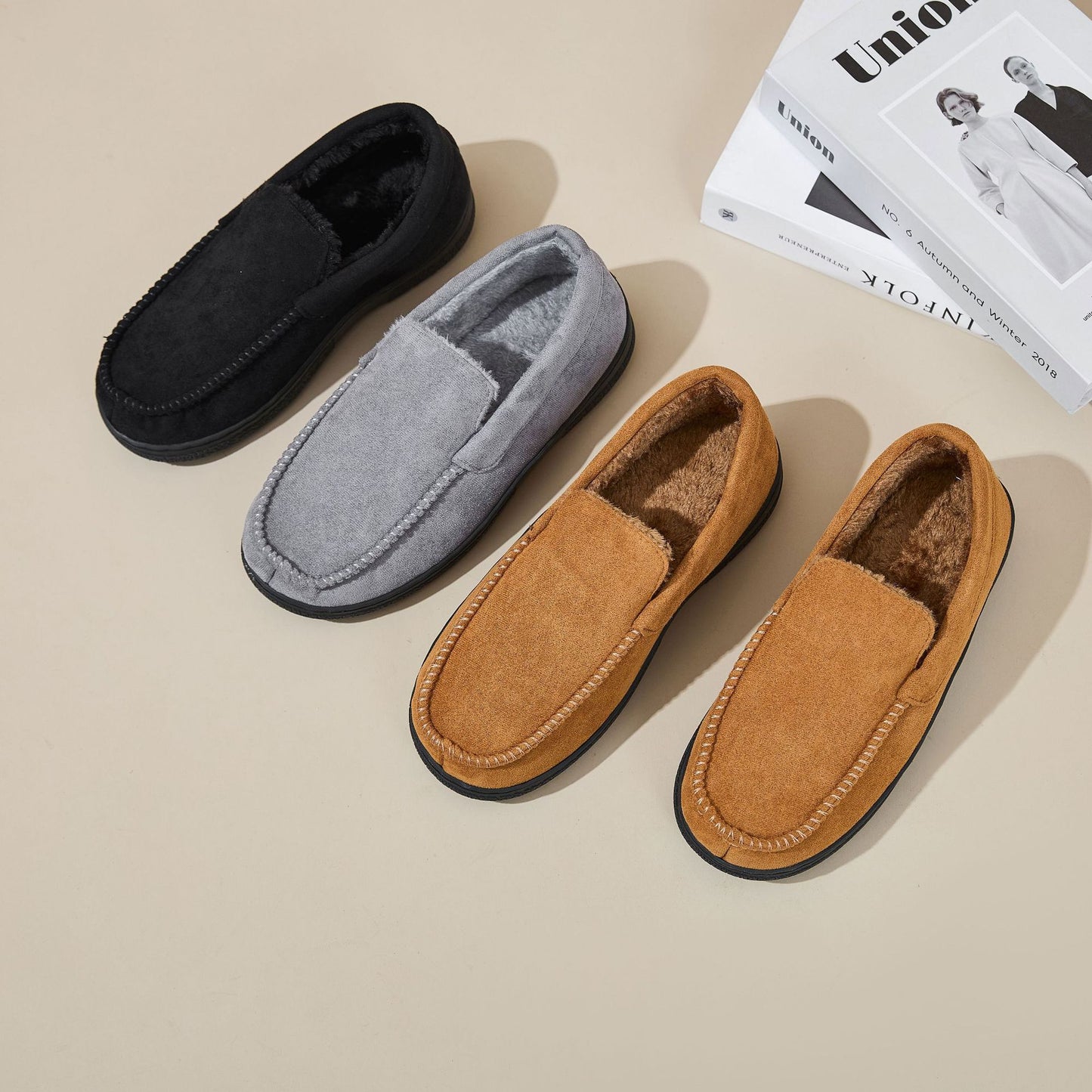 Men's Casual Home Fleece-lined Slippers