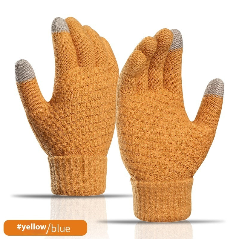 Men's and Women's gloves Cashmere-like Thickened Warm