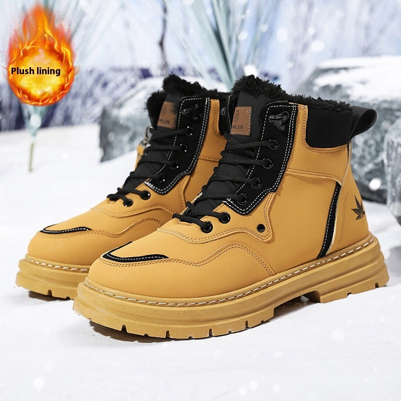 Men's Snow Boots Fleece-lined Warm