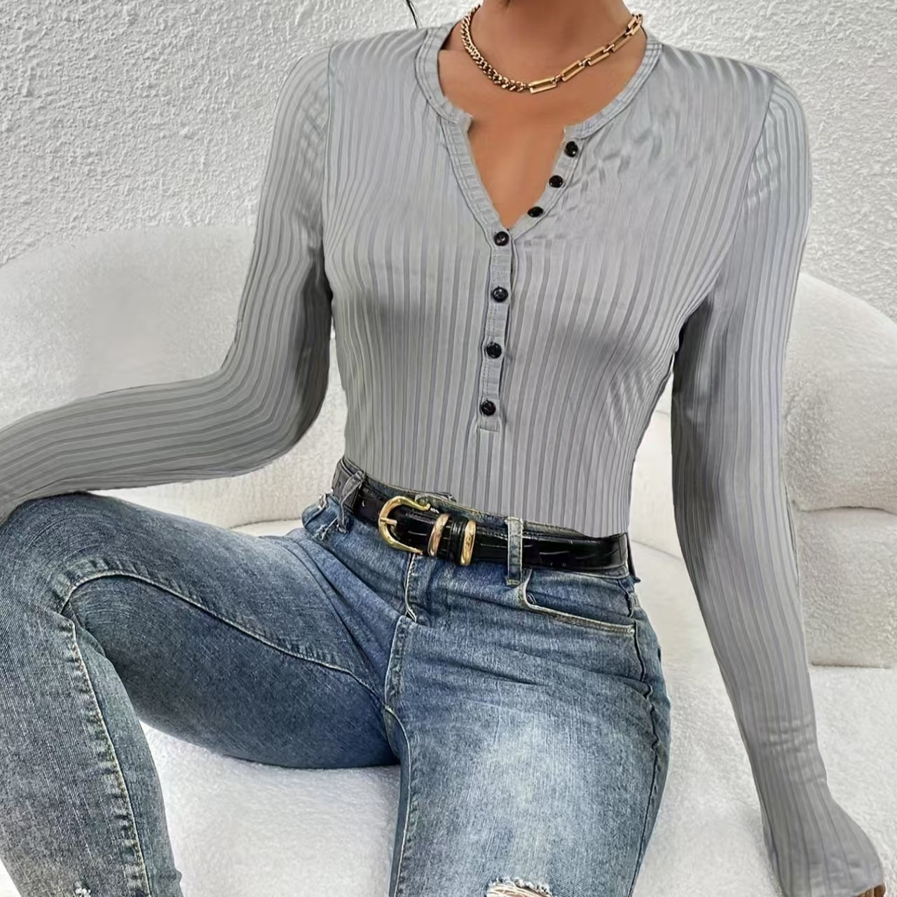 Women's casual knitted sweater