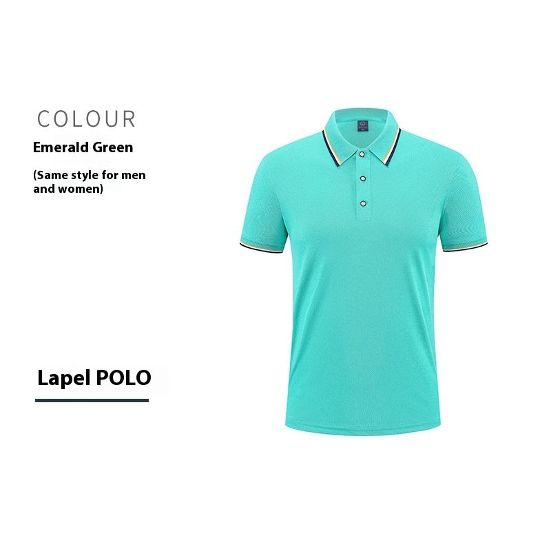 Short-sleeved cotton polo shirt