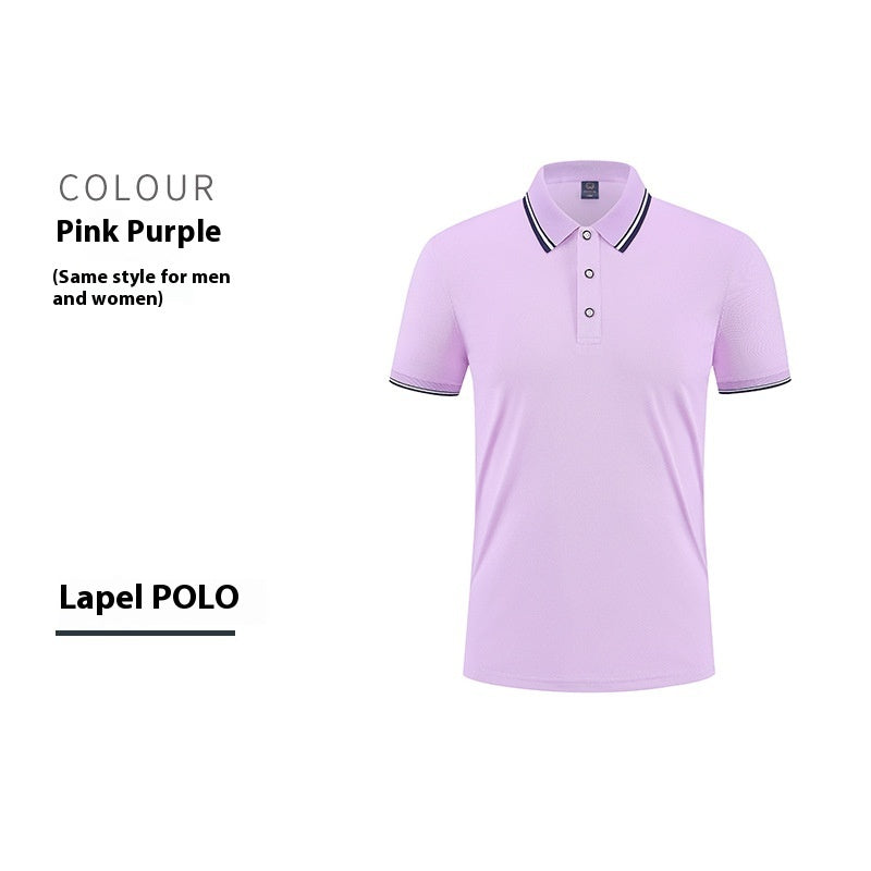 Short-sleeved cotton polo shirt