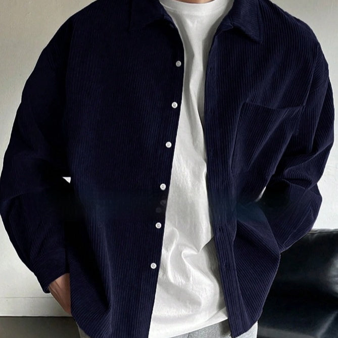 Men's casual corduroy shirt