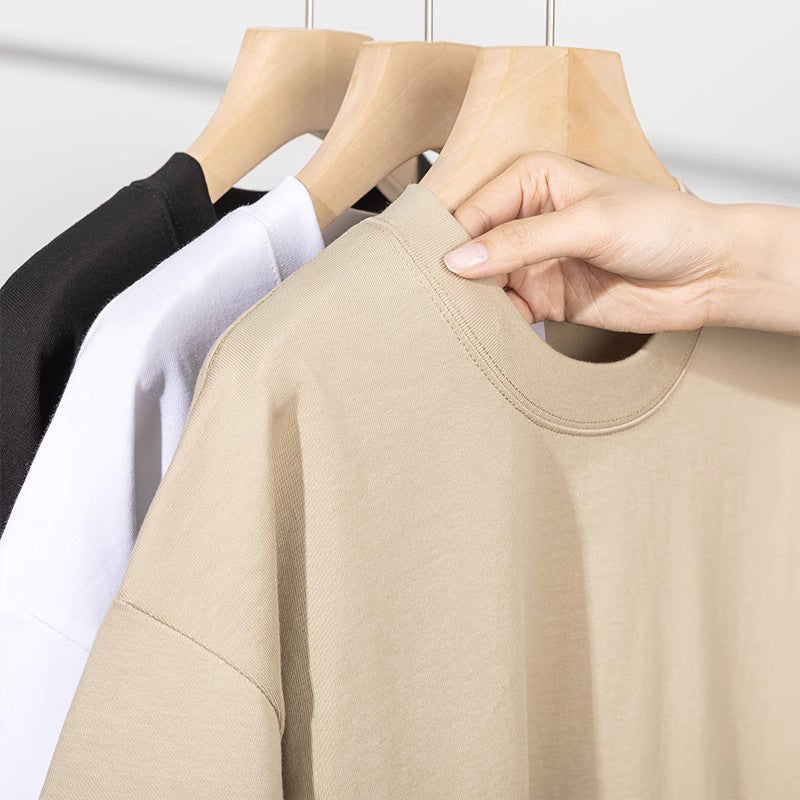 Loose-fitting round-neck T-shirt
