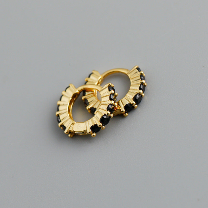 S925 sterling silver hoop earrings