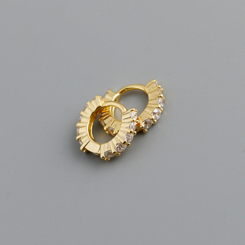 S925 sterling silver hoop earrings