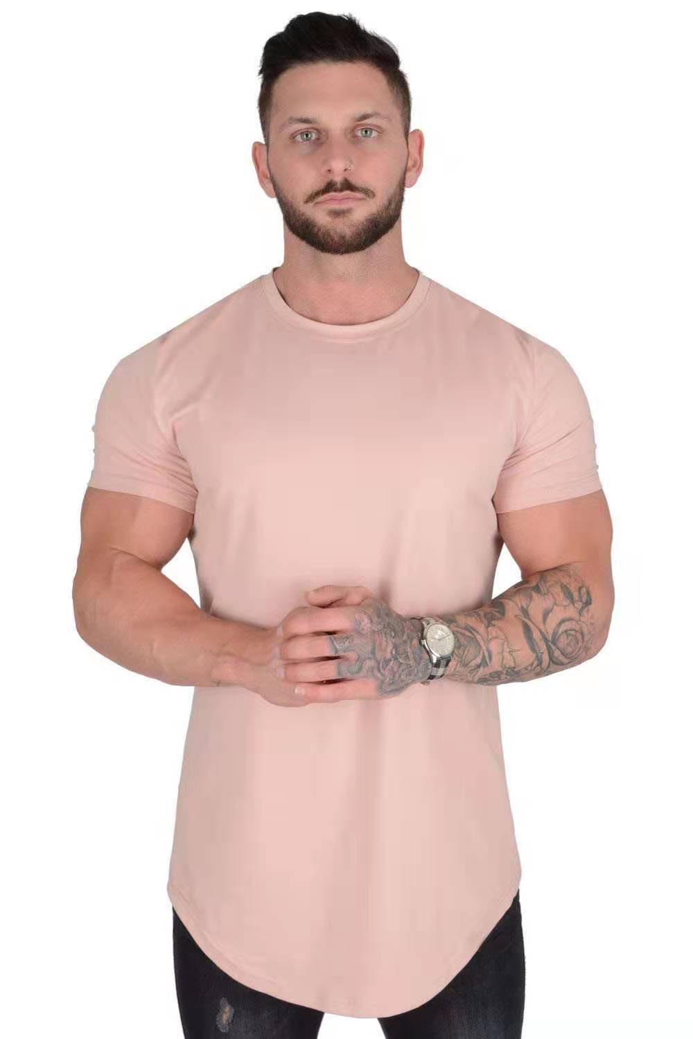 Men's Casual Short-sleeved Sports Fitness T-shirt