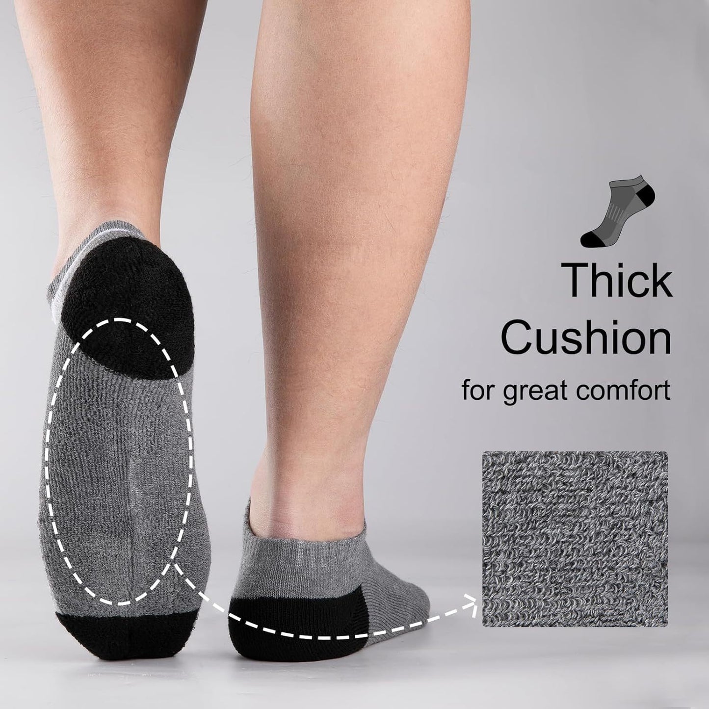 Men's low cotton ankle socks