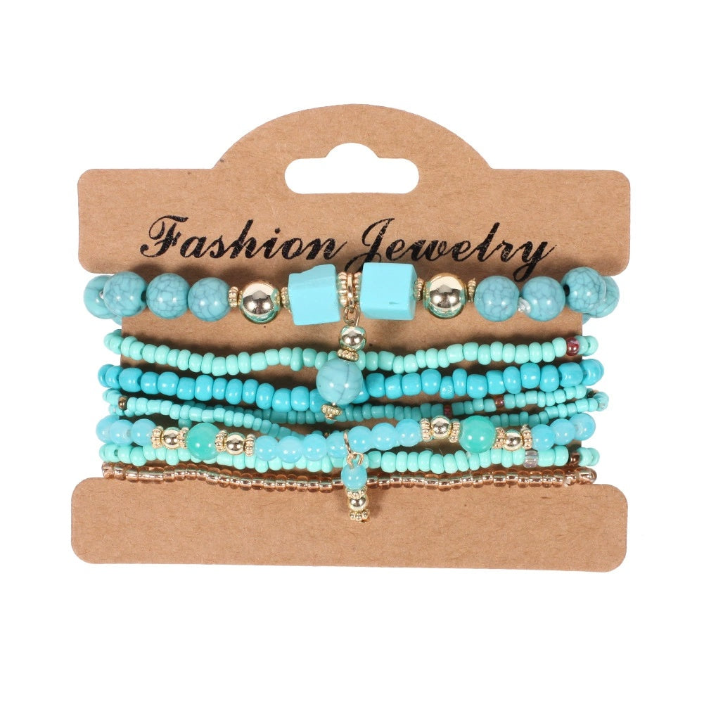 Women's Handmade Bohemian Beaded Bracelet Set