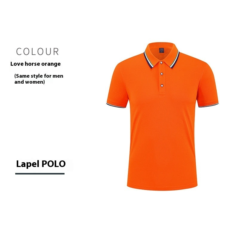Short-sleeved cotton polo shirt