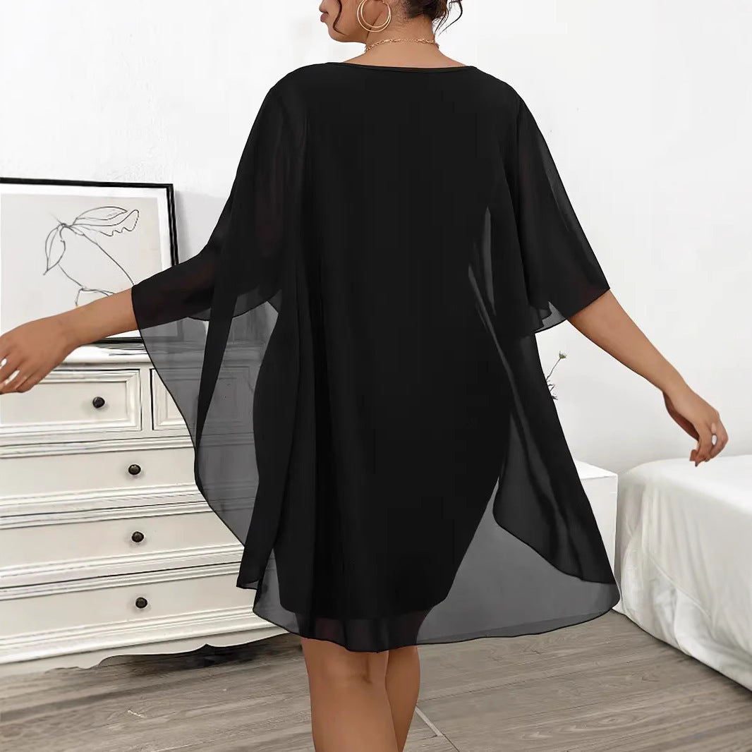 Women´s Dress Chiffon Shawl Wrapped Hip