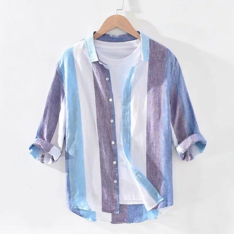 Men's Stand Collar Pullover Shirt