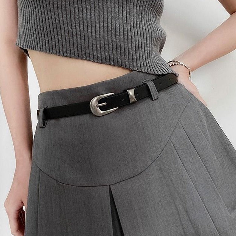 Silver Decorative Pin Buckle Belt Fashion