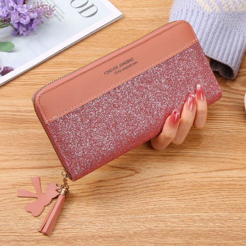 Women's Zipper purse Solid Color