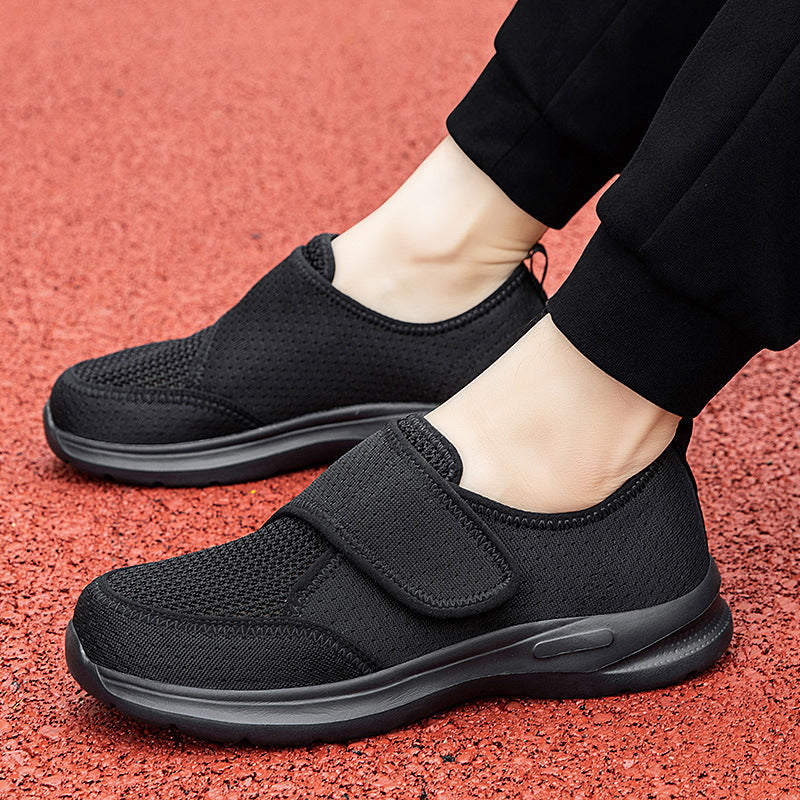 Widened Walking Shoes Summer Woven Mesh