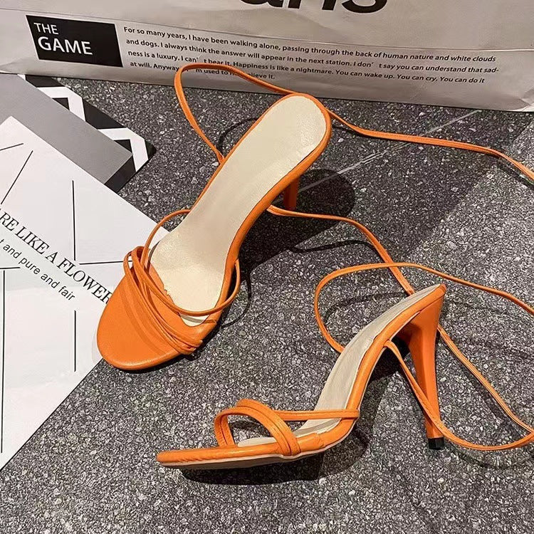 Women's High Heel Sandals Round Toe