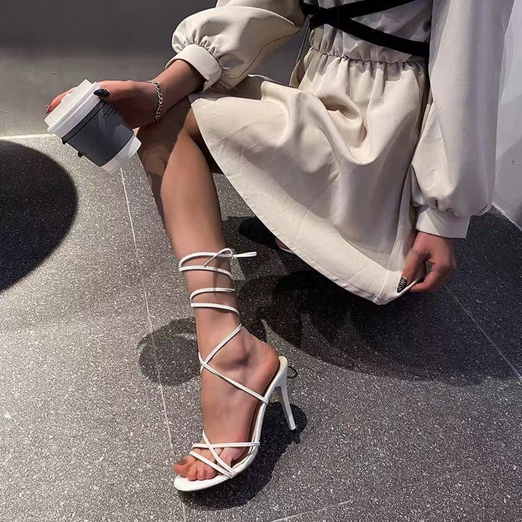 Women's High Heel Sandals Round Toe