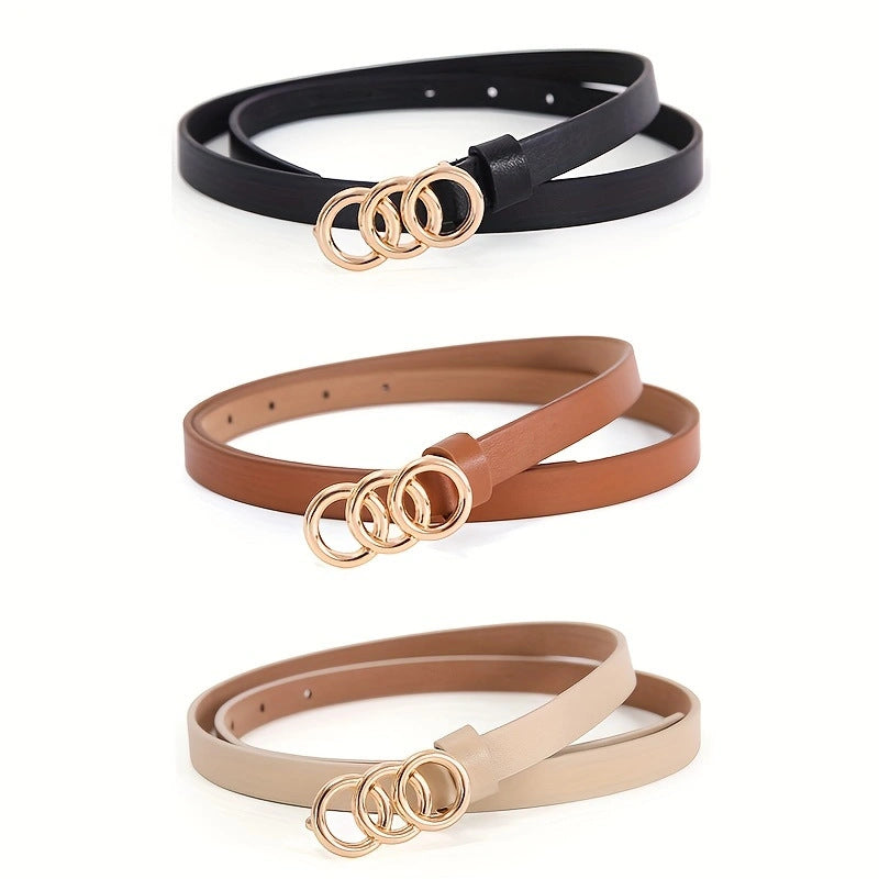 Women's 3-ring Thin Belt