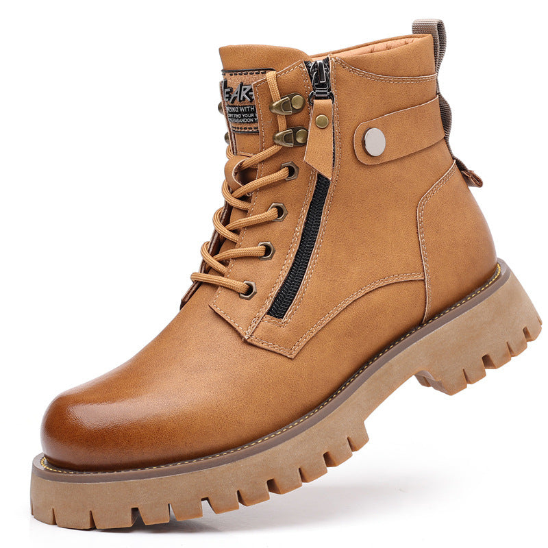 Men's Velvet Thermal Height Leather Boots