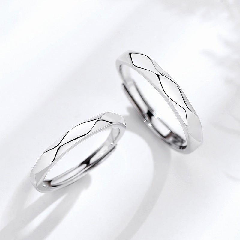 Black And White Diamond Couple Rings Argent Pur Pairs