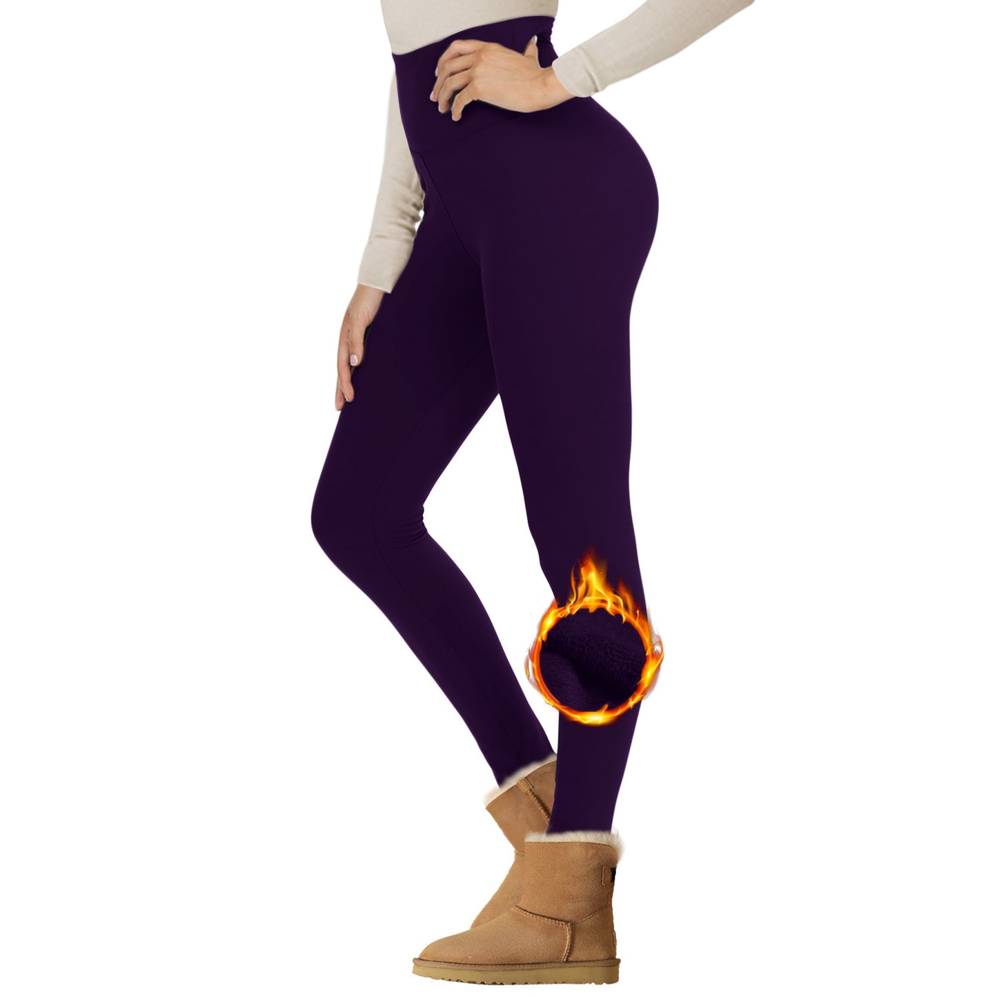 Women's velvet padded leggings