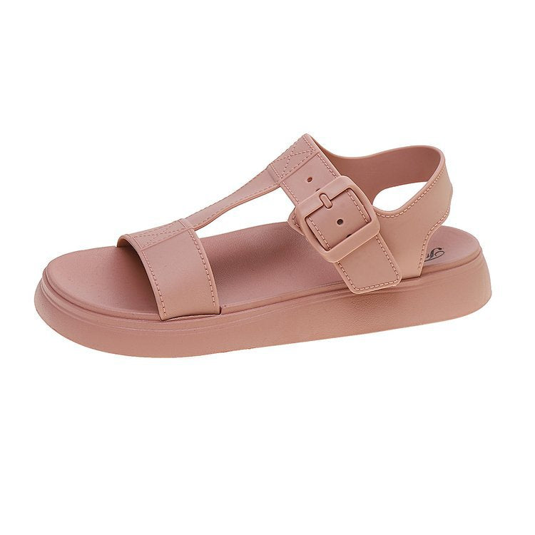Women's sandals with buckle