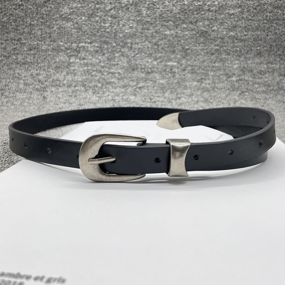 Silver Decorative Pin Buckle Belt Fashion